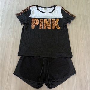 Victoria’s Secret PINK T-Shirt and Champion Shorts